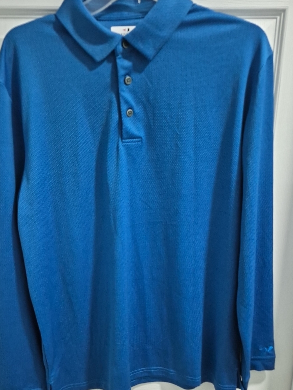 Grand Slam Men's Long Sleeve Polo in Royal Blue